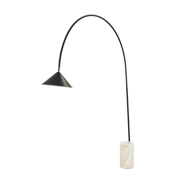 Angel Cerdá Black steel floor lamp with porcelain marble base 8104