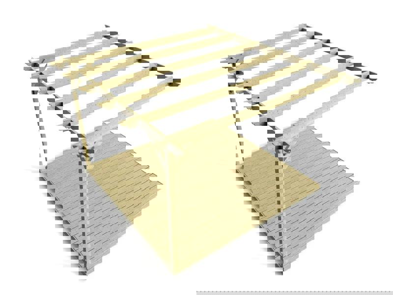 Arbor Garden Solutions Wall Mounted Pergola and Decking Kit Disnasty Design