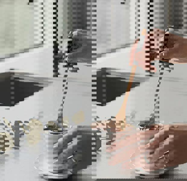 Anygleam Wooden Black 6pcs Wooden Tea Long Spoon Kitchen Tableware