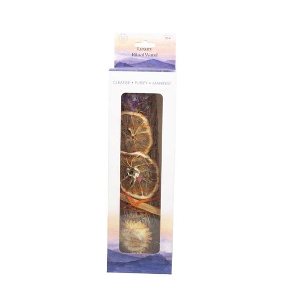 Serano 9in Ritual Wand Smudge Stick with Rosemary, Lavender, and Orange