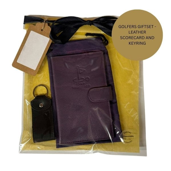 Love EMVY Golfers Leather Gift Set – Scorecard Holder and Golf Keyring