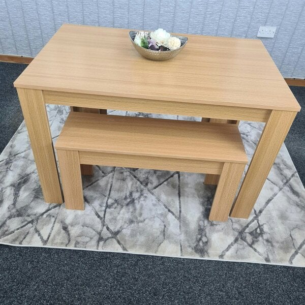 Kosy Koala Dining Table Set with 2 Benches Dining Room and Kitchen table set of 2
