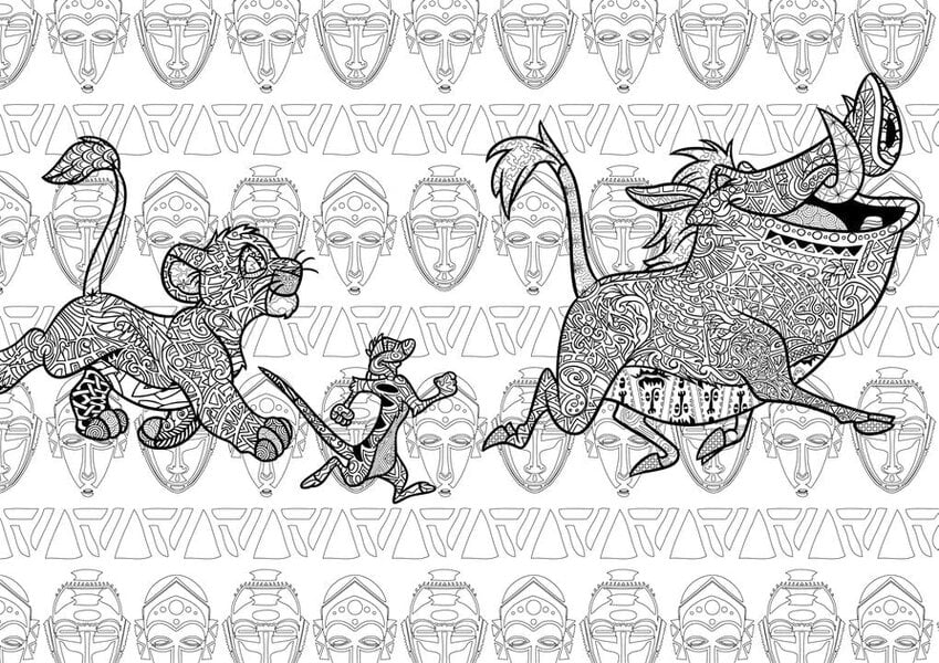 Disney: Animals Colouring | Over 90 Pictures Featuring Iconic Disney Characters