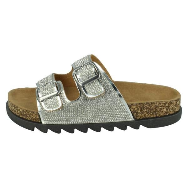 Spot On Ladies Spot On Wide Fit Slider Sandals F12009
