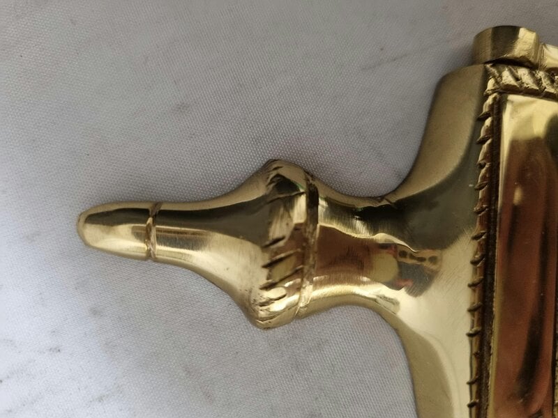 EDH Door Hardware Haven Heritage Urn Door Knocker 5" INCH Georgian Front Door Knocker Brass Gold Urn Style
