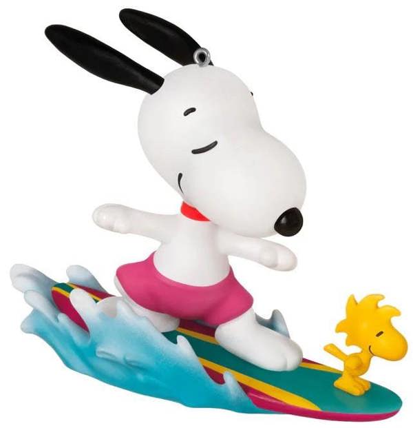 Peanuts/Snoopy Hallmark Keepsake - Snoopy & Woodstock Surfing  Christmas Tree Ornament