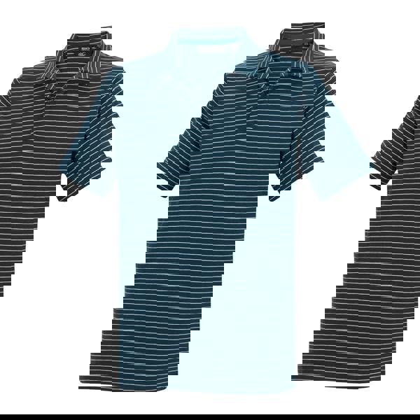 Regatta Mens Hadvo Stripe Polo Shirt - Moonlight Denim/White - 