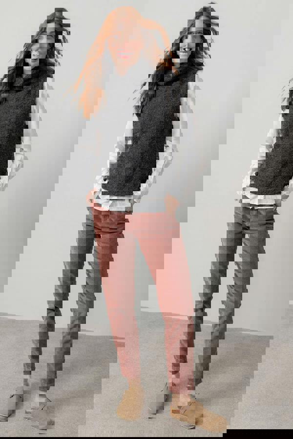 Lily & Me Bramble Boucle Knit Tank Charcoal