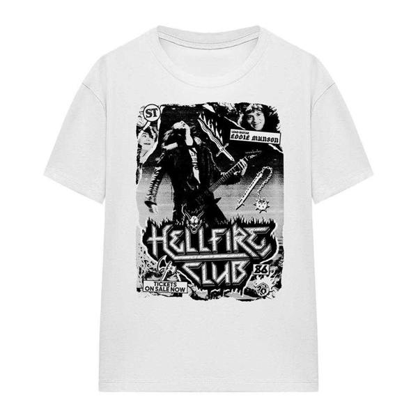 Stranger Things Womens/Ladies Hellfire Club Poster T-Shirt - White - 