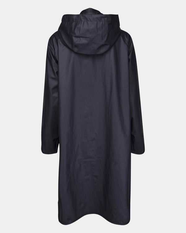 Ilse Jacobsen Rain Womens A-Line Rubberised Raincoat - Dark Indigo 660