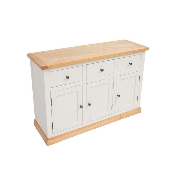 Cabinet Bits Trevi Off White 3 Drawer 3 Door Sideboard Brass Knob