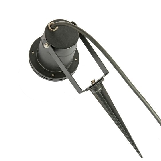 Happy Homewares Outdoor Garden 240v Spike Light in Matte Black with 50cm Cable