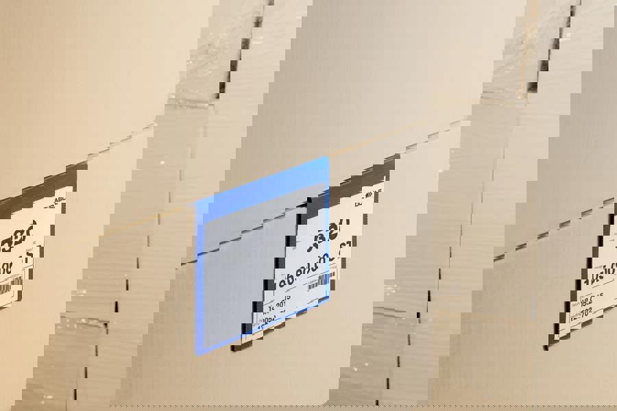 Durable Hanging Ticket Holder Label Pocket Document Pouch | 50 Pack | A5 Blue