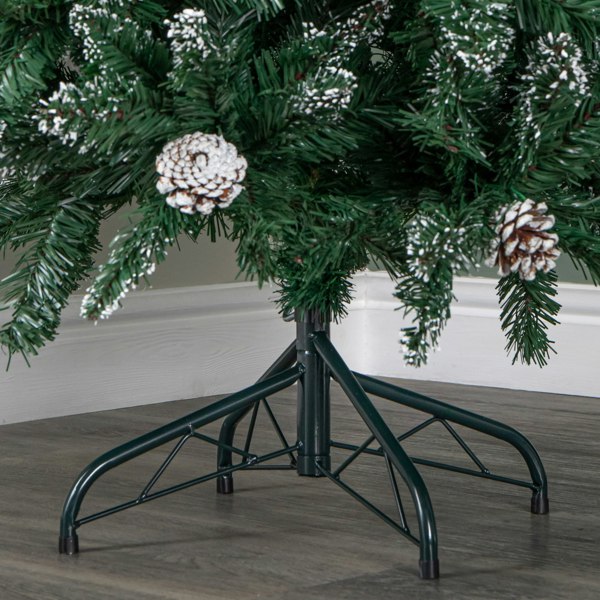 Samuel Alexander 5ft (1.5m) Tall Rocky Mountain Pine Christmas Tree with 526 Snow Tipped Branches & Pinecones