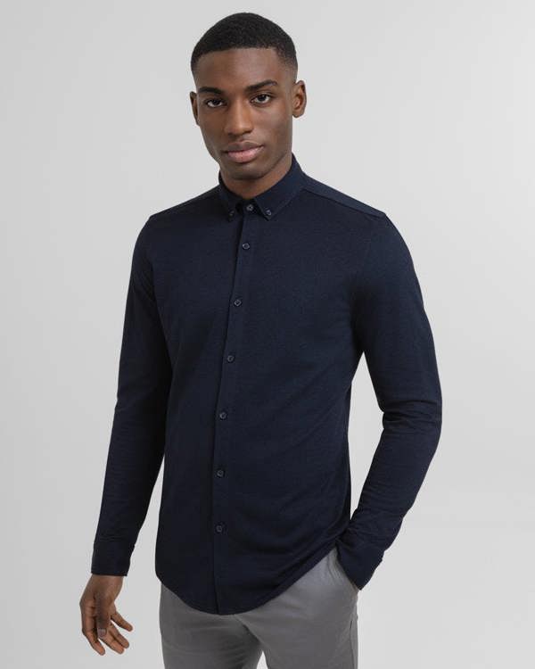 Steel & Jelly Pique Jersey Long Sleeve Shirt