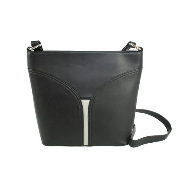 Eastern Counties Leather Caitlin Leather Shoulder Bag - Black/Ivory