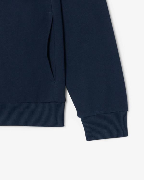 Lacoste Half Zip Mens Fleece Sweatshirt - Navy Blue 166 | CHO | Designer Mens Sweatshirts