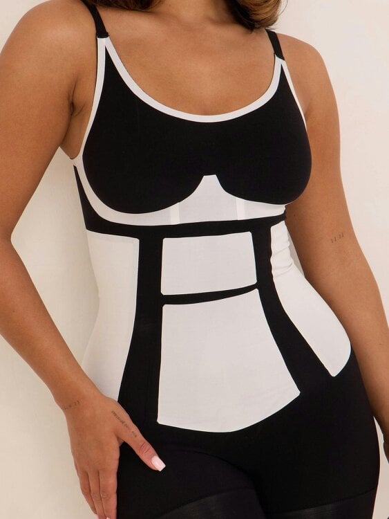 Perky Pear 360Sculpt™ Bust Support Body Suit-BLACK