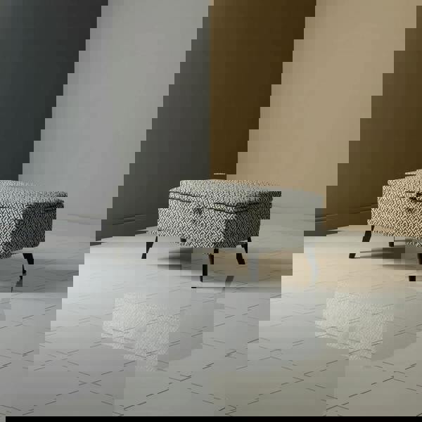 Premium Eden Embossed Pattern Storage Footstool Ottoman – Window Bay Seat & Multi - Use Coffee Table Bench - ISTOOLS