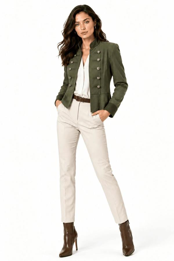 Luxtyle Military Longline Slim Fit Jacket - Claudio Lugli Shirts