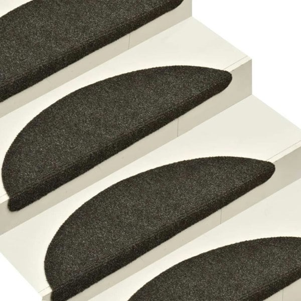 Berkfield Self-adhesive Stair Mats 10pcs Light Brown 56x17x3cm Needle Punch