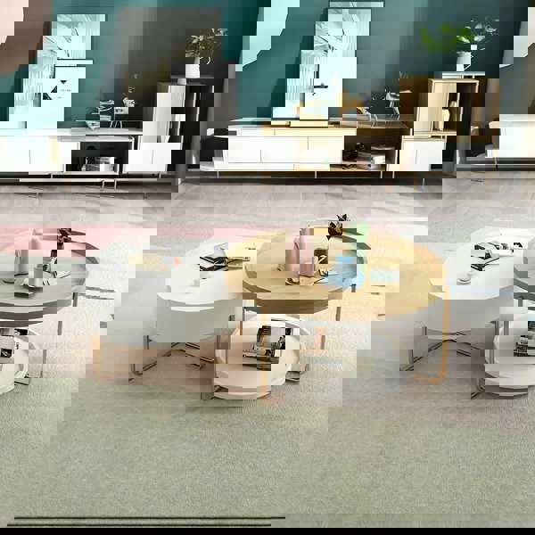 Harper Nesting Coffee Table, Oak-Weilai Concept-Weilai Concept