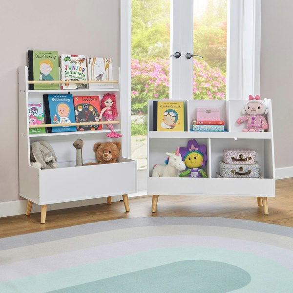 Liberty House Toys Kids White Bookcase and Toy Storage Cabinet