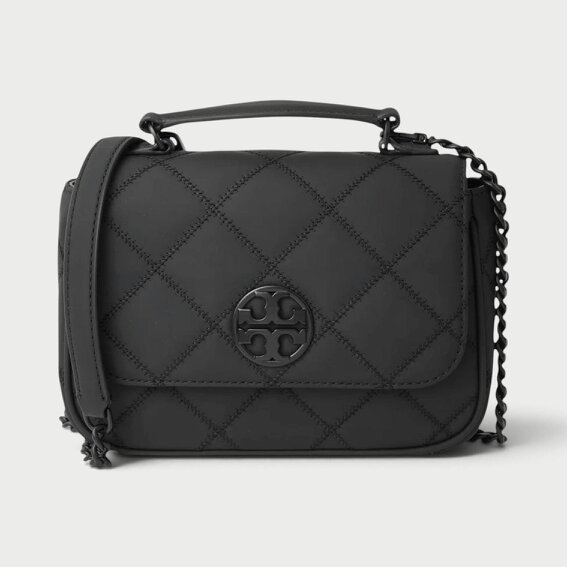 Tory Burch Willa Matte Mini Top Handle Bag Black