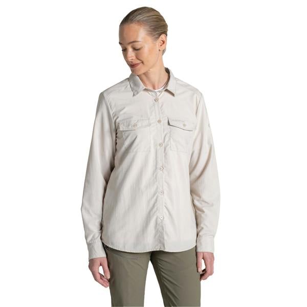 Craghoppers Womens/Ladies Loukkos Nosilife Long-Sleeved Shirt - Oyster - 