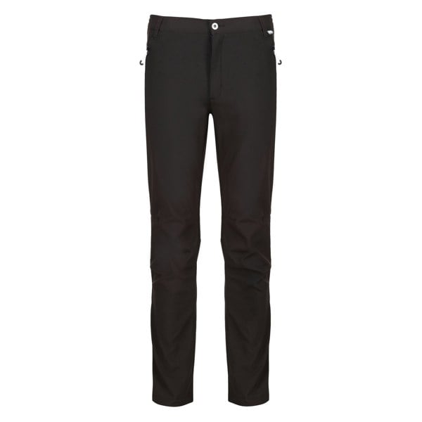 Regatta Great Outdoors Mens Adventure Tech Geo II Wind Resistant Short Leg Softshell Trousers - Black