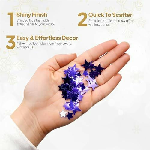 Purple Star Confetti Table Scatter for Birthday Parties, Weddings and Festive Events image 7