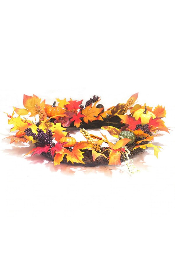 Living and Home Fall Wreath for Front Door Halloween Thanksgiving Decoration