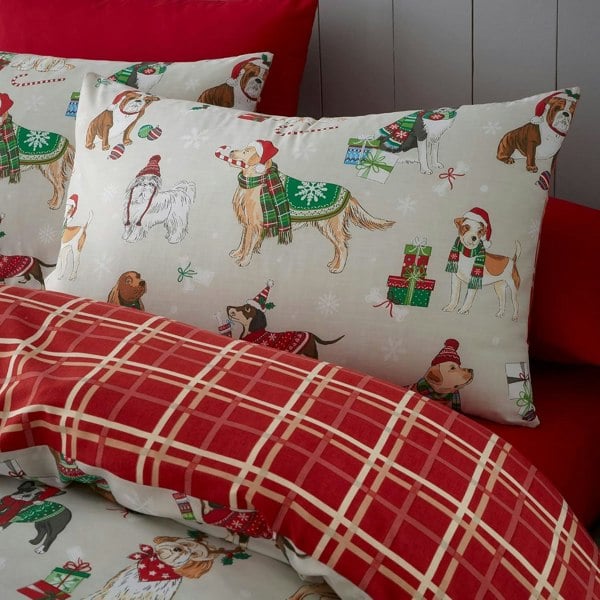 Portfolio Home Christmas Dogs Duvet Cover Set