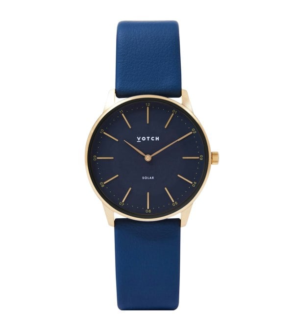 Votch Gold & Black with Navy Watch | Solar Classic