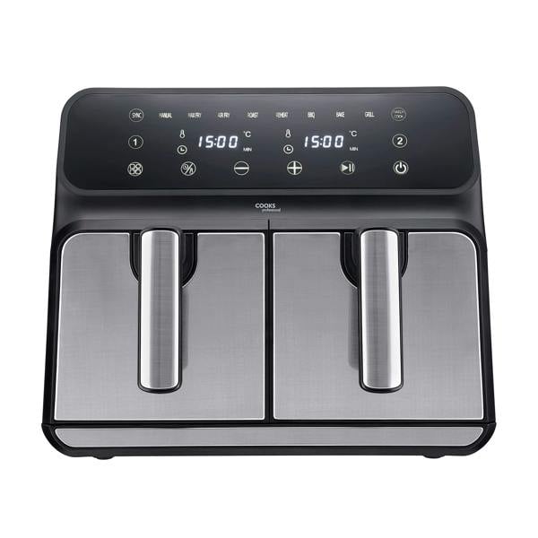 Cooks Professional 8L Digital Dual Air Fryer | Silver