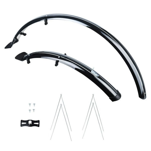 Oxford 700c Hybrid Bicycle 46mm Mudguard Set Black 154635474334