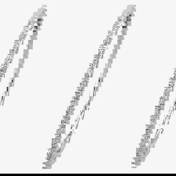 T. H. Baker 9ct White Gold 0.08ct Diamond Pavé Set Half Eternity Ring TH014835R