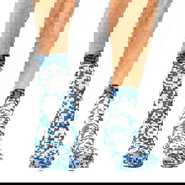 Jemsox Football Blue Sneaker Socks | Sporty Style & Low-Cut Comfort