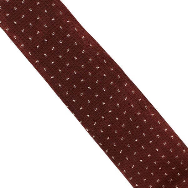 Dunhill luxuriously thick Mulberry silk tie in a neats pattern