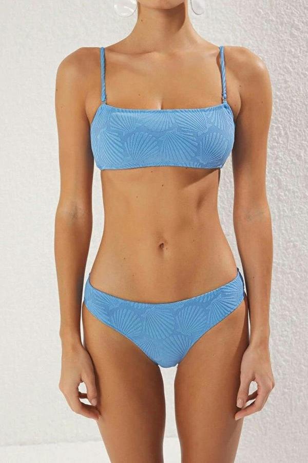 WOVCOR Strapless Padded Regular Waist Bikini Set
