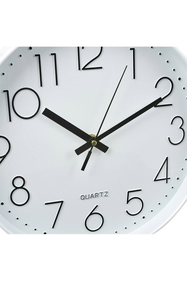 Living and Home 12 Inch Non-Ticking Wall Clock