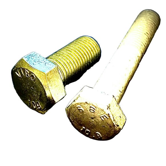 Fixaball M10 M12x1.25 Fine Pitch Hex Bolt High Tensile 10.9 BZP DIN 960