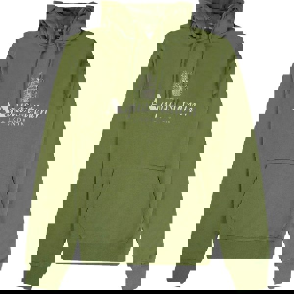 Aquascutum ACTIVE BIG LOGO HOODIE FW23 SW001 27 Green Hoodie Mens S