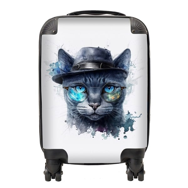 Warren Reed Russian Blue Cat Splashart Suitcase