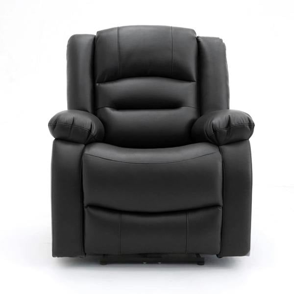 Furnishings For Less Arlo Black or Grey Leather Like Electric Reclining Armchair