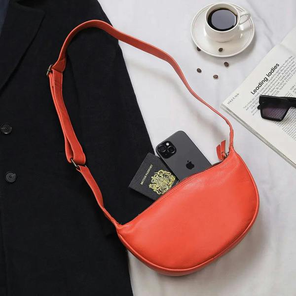 PRIMEHIDE Half Moon Leather Crossbody - Ayla Cancun