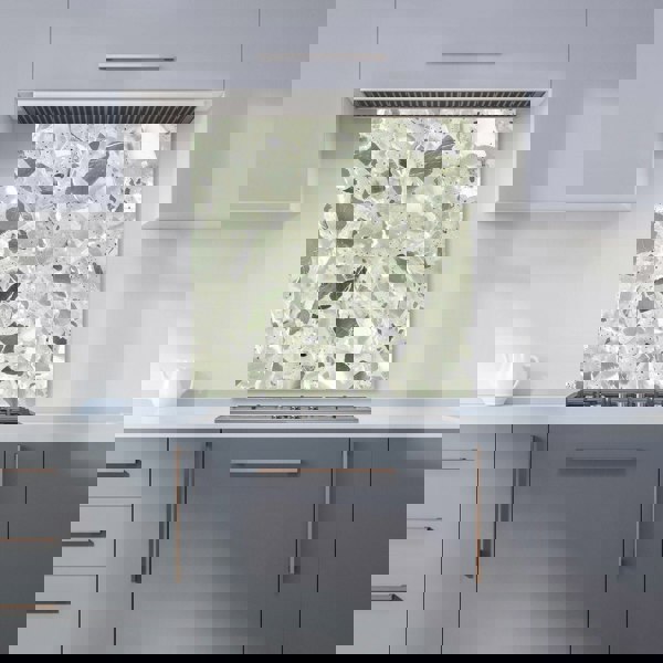 Warren Reed - Designer Sage Green And White Quartz Effect Kitchen Splashback