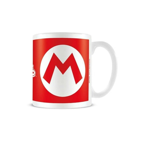 Super Mario Mario Initial Mug - Red/White