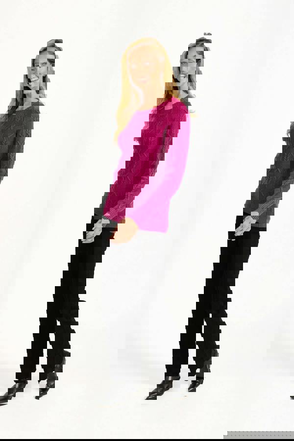 Wheat Cable-Knit Jumper