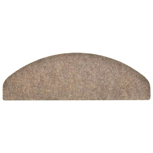 Berkfield Self-adhesive Stair Mats 5 pcs Cream 65x21x4 cm Needle Punch